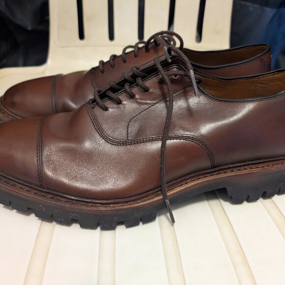 Allen Edmonds Park Avenue Lug Oxford Shoes Sz 9 D - Brown Chilli - Picture 2 of 8